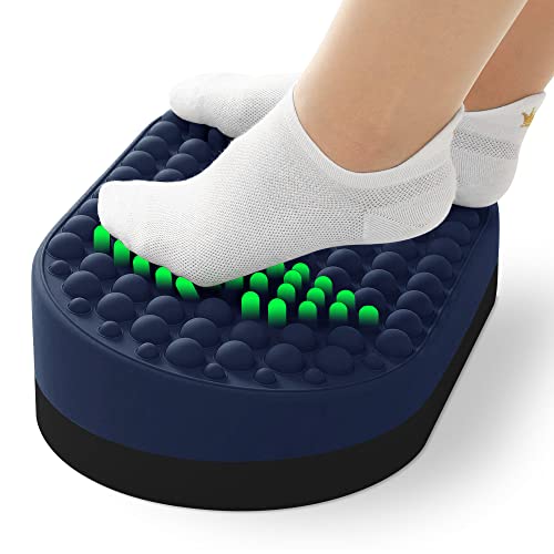 Foot Rest for Under Desk at Work, Home Office Foot Stool, Ottoman Foot Massager for Plantar... image