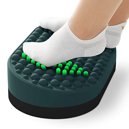 Foot Rest for Under Desk at Work, Home Office Foot Stool, Ottoman Foot Massager for Plantar...