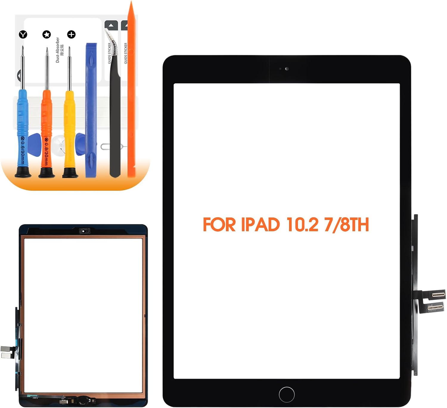 for iPad 7th/8th Generation Screen Replacement for iPad 10.2 A2270 A2428 A2197 A2200 Screen...