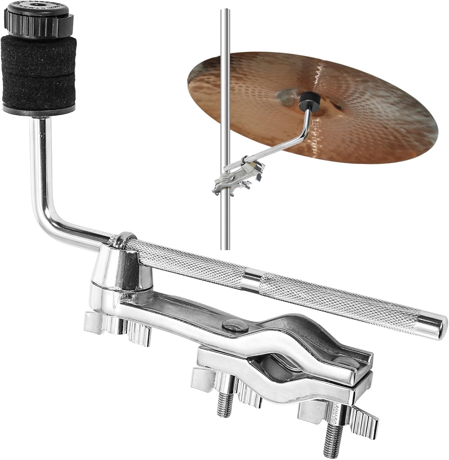 Foraineam Drum Set Mounting Clamp, 9.1 inch / 23cm Cymbal Boom Arm with Clamp Holder...