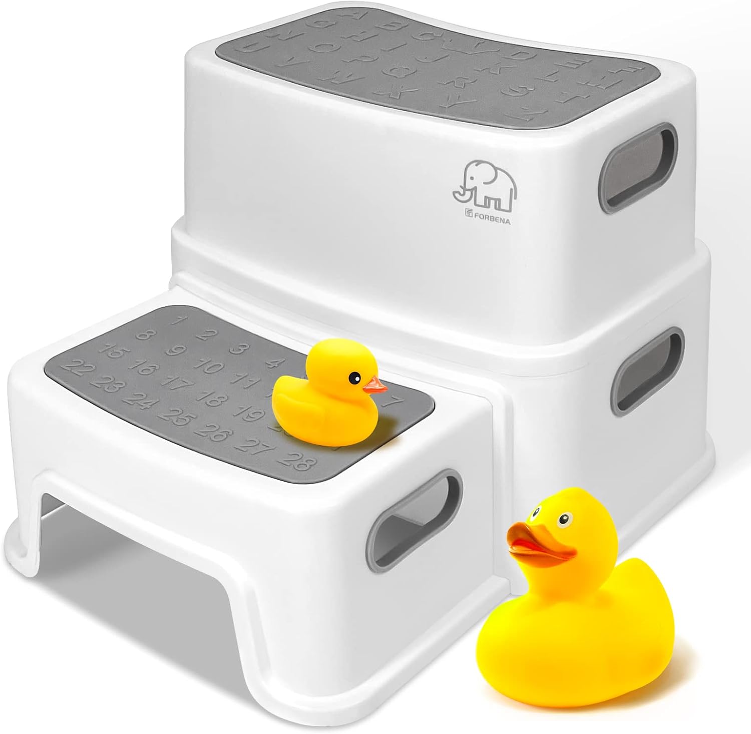 Forbena Toddler Step Stool for Bathroom Sink, 2 Step Stool for Kids Toilet Potty Training...