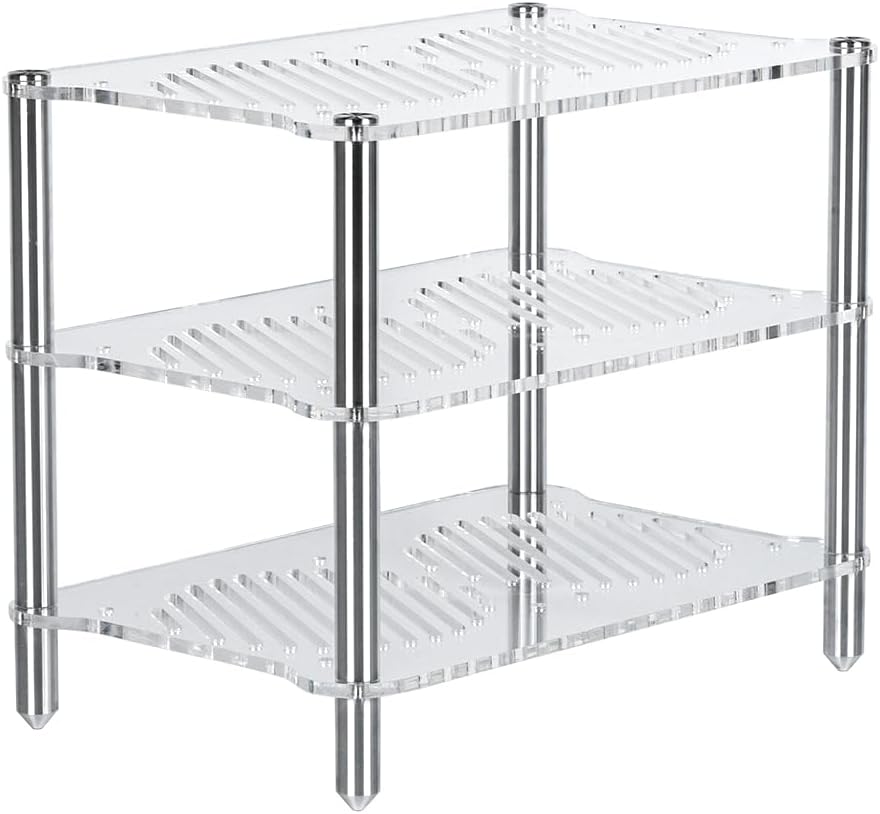 Fosi Audio Acrylic Amplifier Rack for Cooling Fan, Sturdy Audio Equipment Rack for Home...