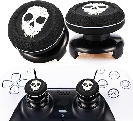 FPS Thumbstick Extender & Printing Rubber Silicone Grip Cover 2 Sets for PS5 & PS4...