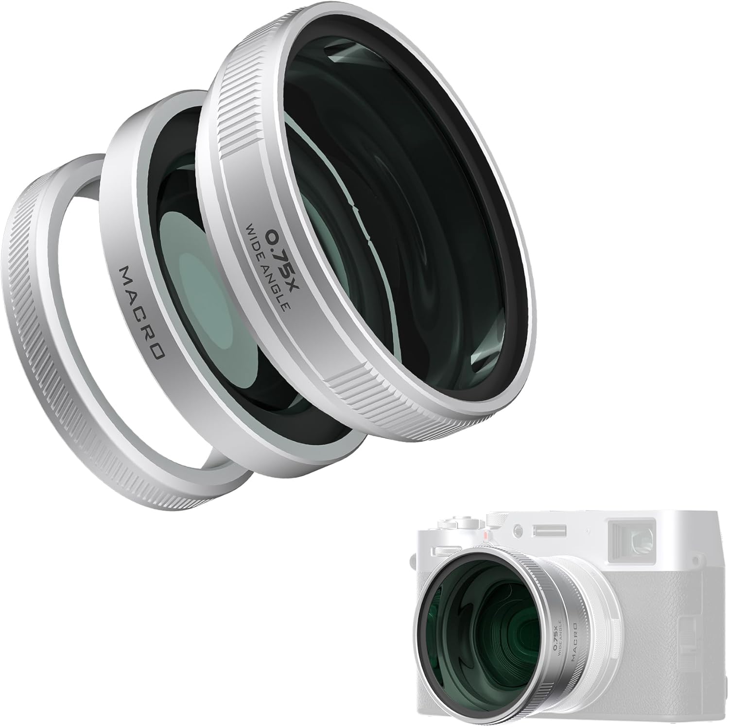 Freewell 2-in-1 Wide Angle & Macro Lens Compatible with Fuji X100VI/X100V – Versatile...