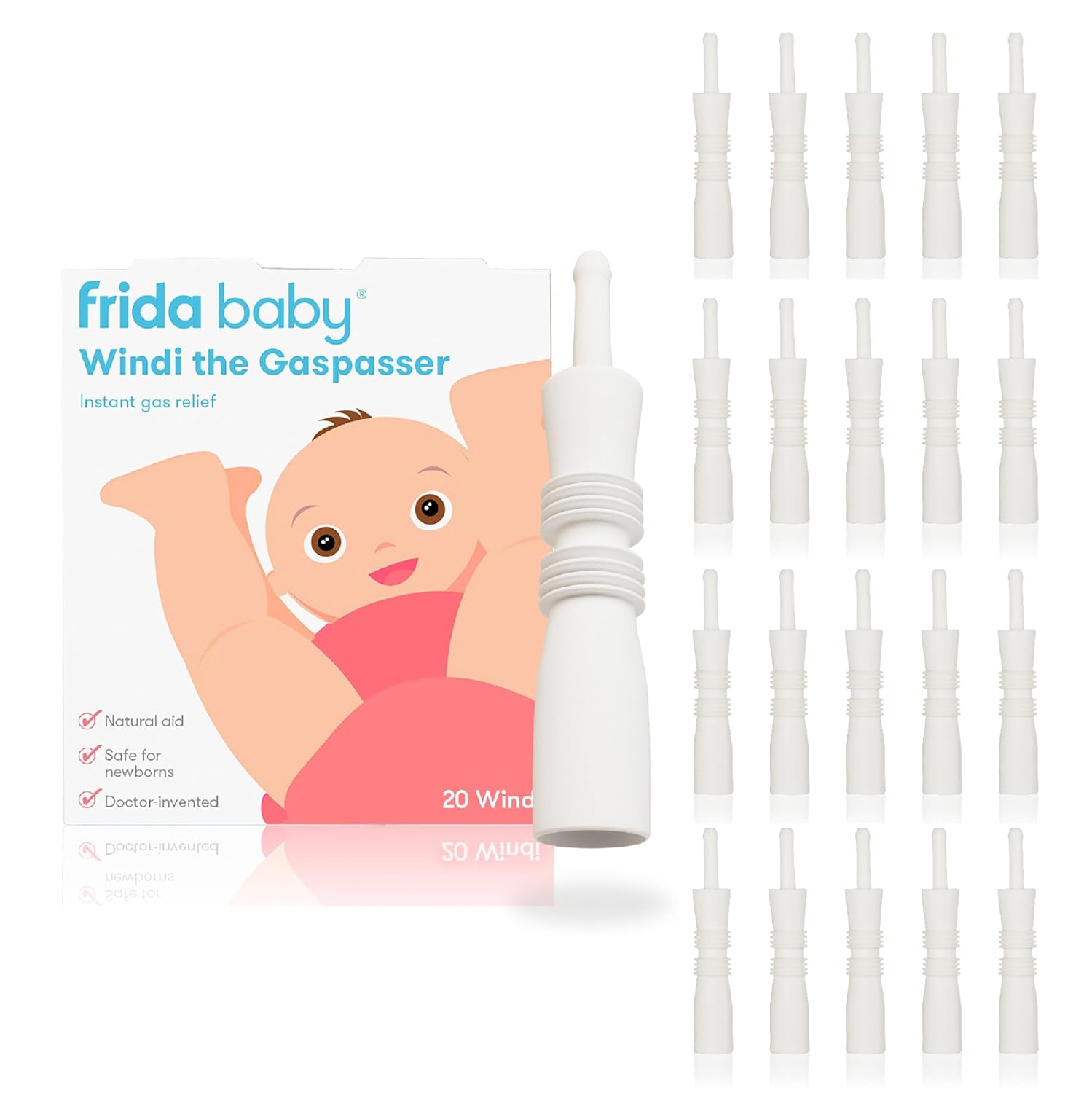 Frida Baby Windi Gas Passer, Baby Gas Relief, Made in USA, 100% Natural, Safe & Effective...