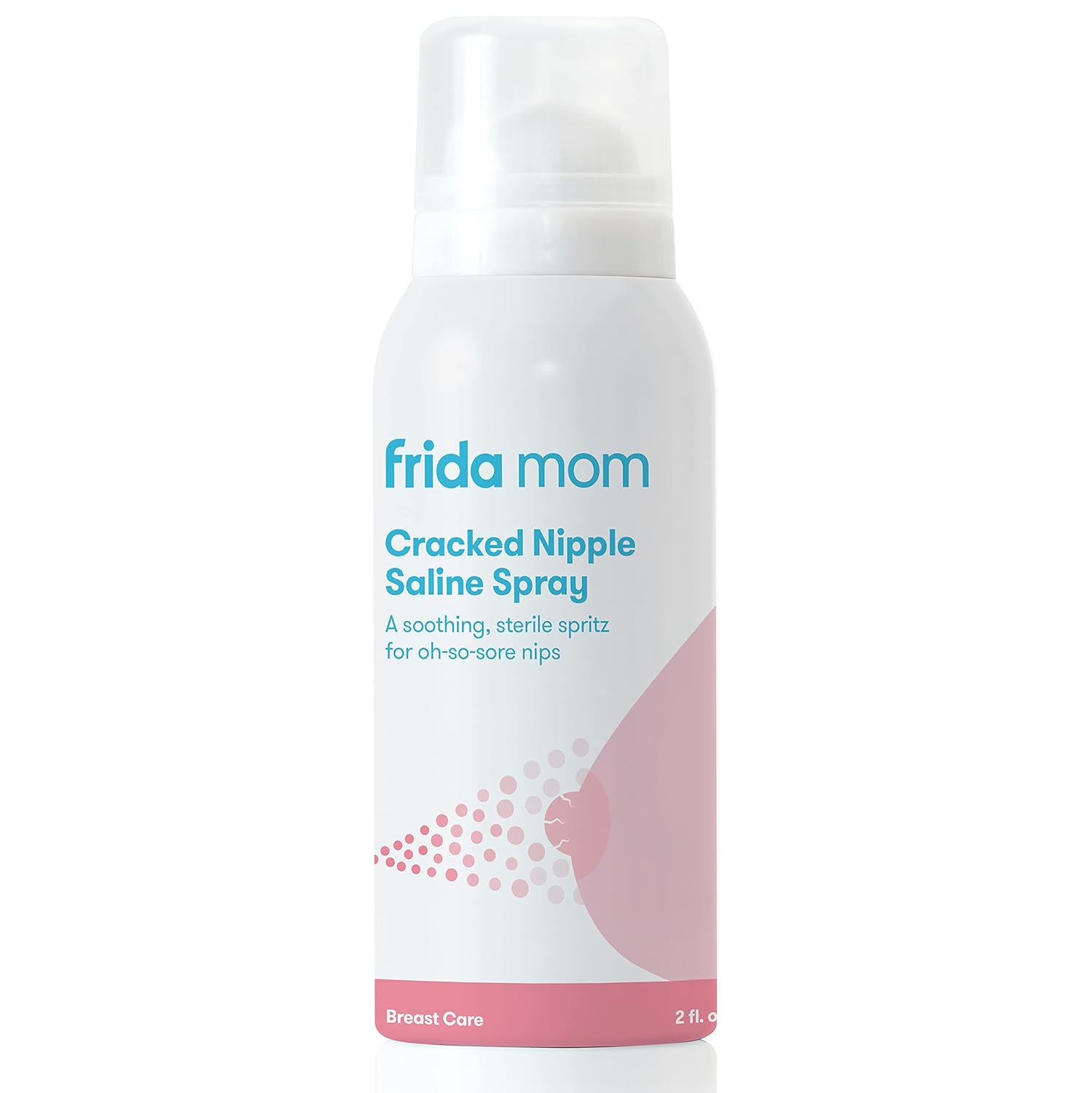 Frida Mom Saline Spray for Cracked Nipples, Breastfeeding Essentials for New Moms, Gentle...