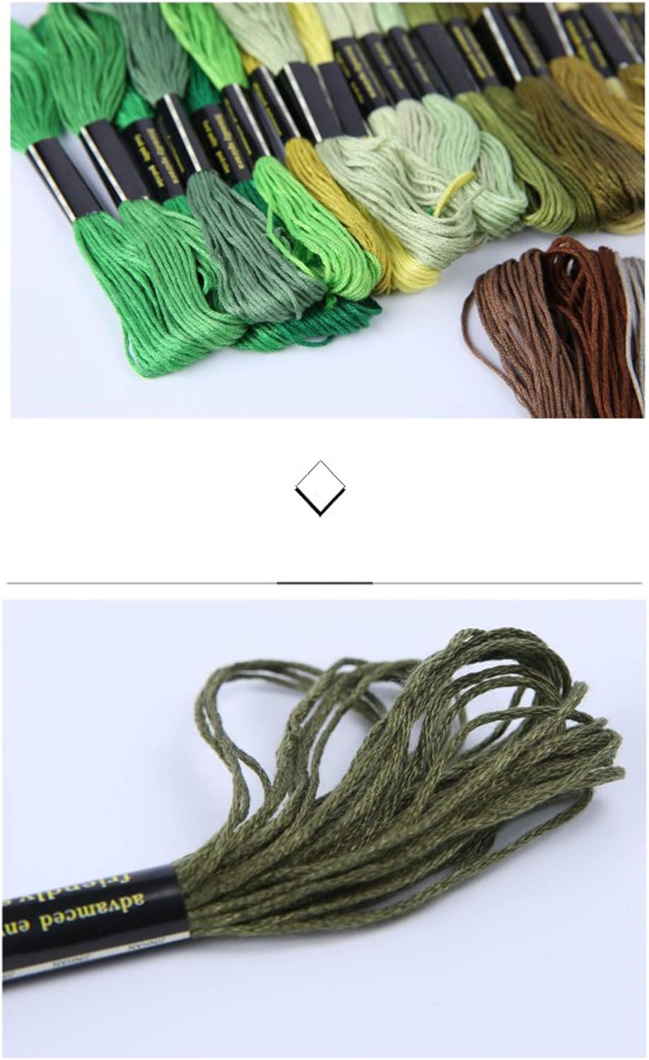 Friendship Bracelet String 50 Skeins Rainbow Color Embroidery Floss Cross Stitch Embroidery...