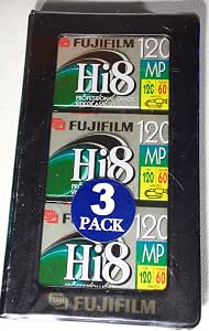 Fuji HI8MP3PK 3-Pack of 120-Min Hi-8 Tapes