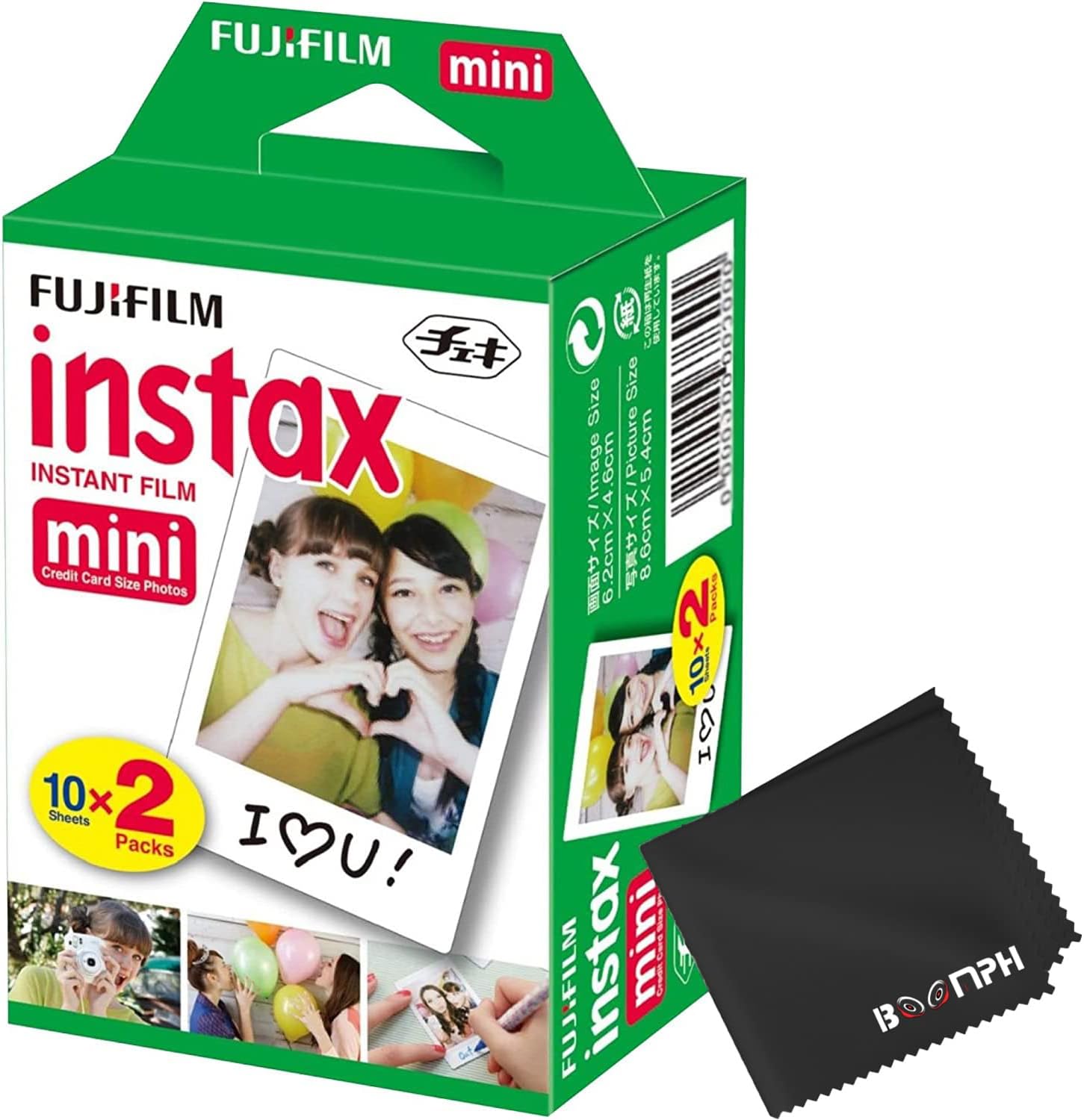 Fujifilm Instax Mini Instant Camera Film: 20 Shoots Total, (10 Sheets x 2) - Capture...