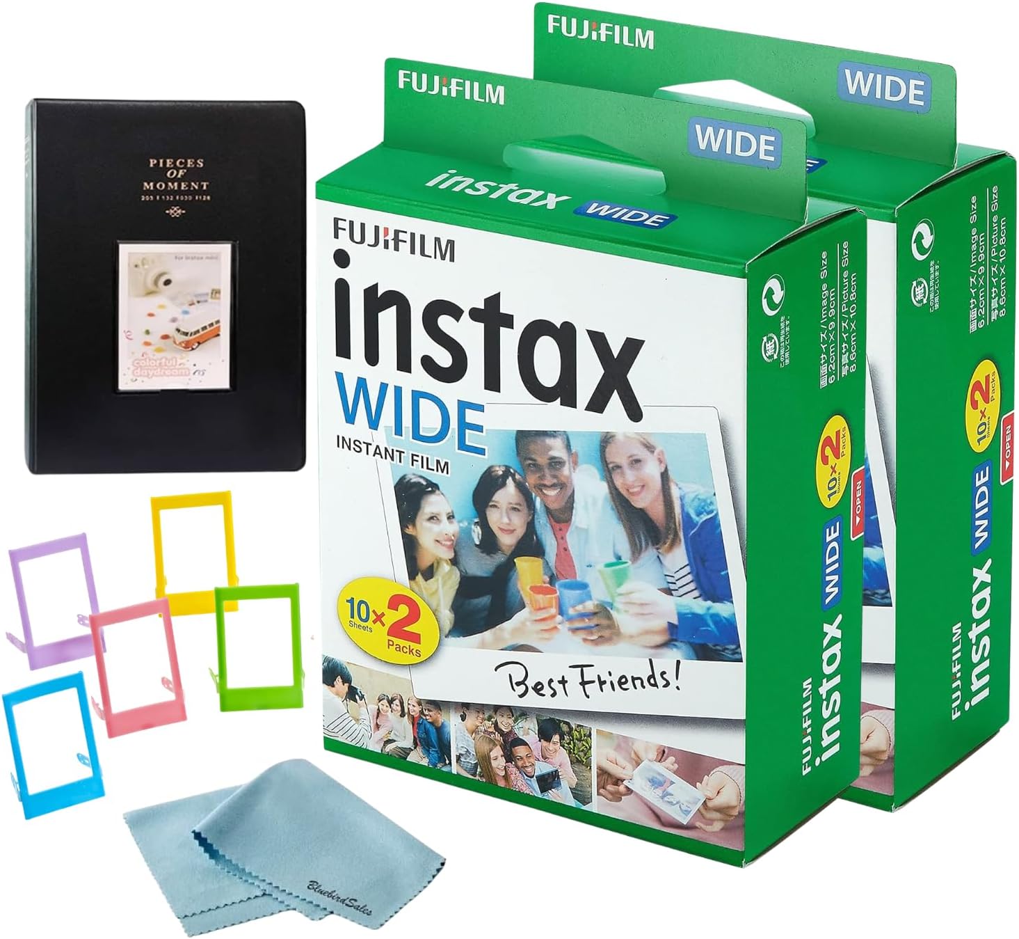 Fujifilm Instax Wide Instant Film (40 Exposures) + BluebirdSales Photo Album + Frames and...