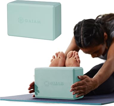 Gaiam Yoga Block - Supportive Latex-Free Eva Foam - Soft Non-Slip Surface with Beveled Edges... image