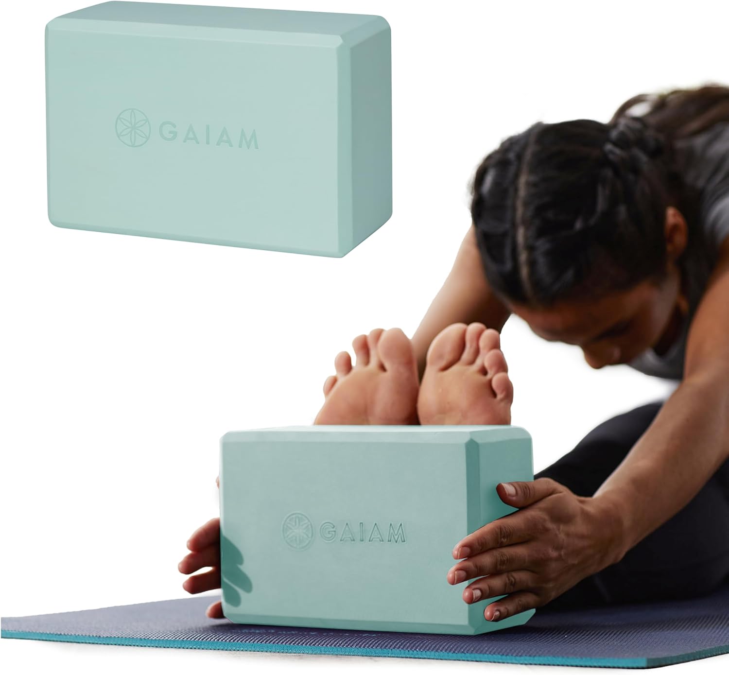 Gaiam Yoga Block - Supportive Latex-Free Eva Foam - Soft Non-Slip Surface with Beveled Edges...
