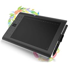 GAOMON M10K 10 x 6.25 Inches Graphic Drawing Tablet with 8192 Levels Battery-Free Stylus and...