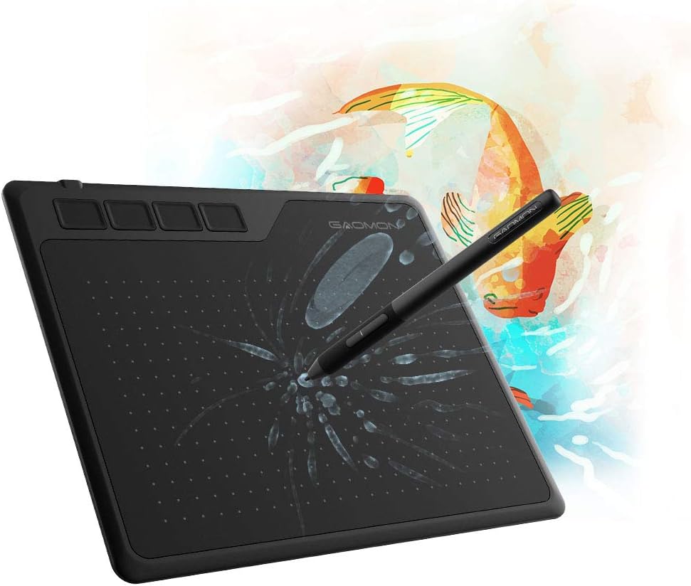 GAOMON S620 Drawing Tablet 6.5 x 4 Inch Graphics Tablet with 8192 Passive Pen 4 Customizable...