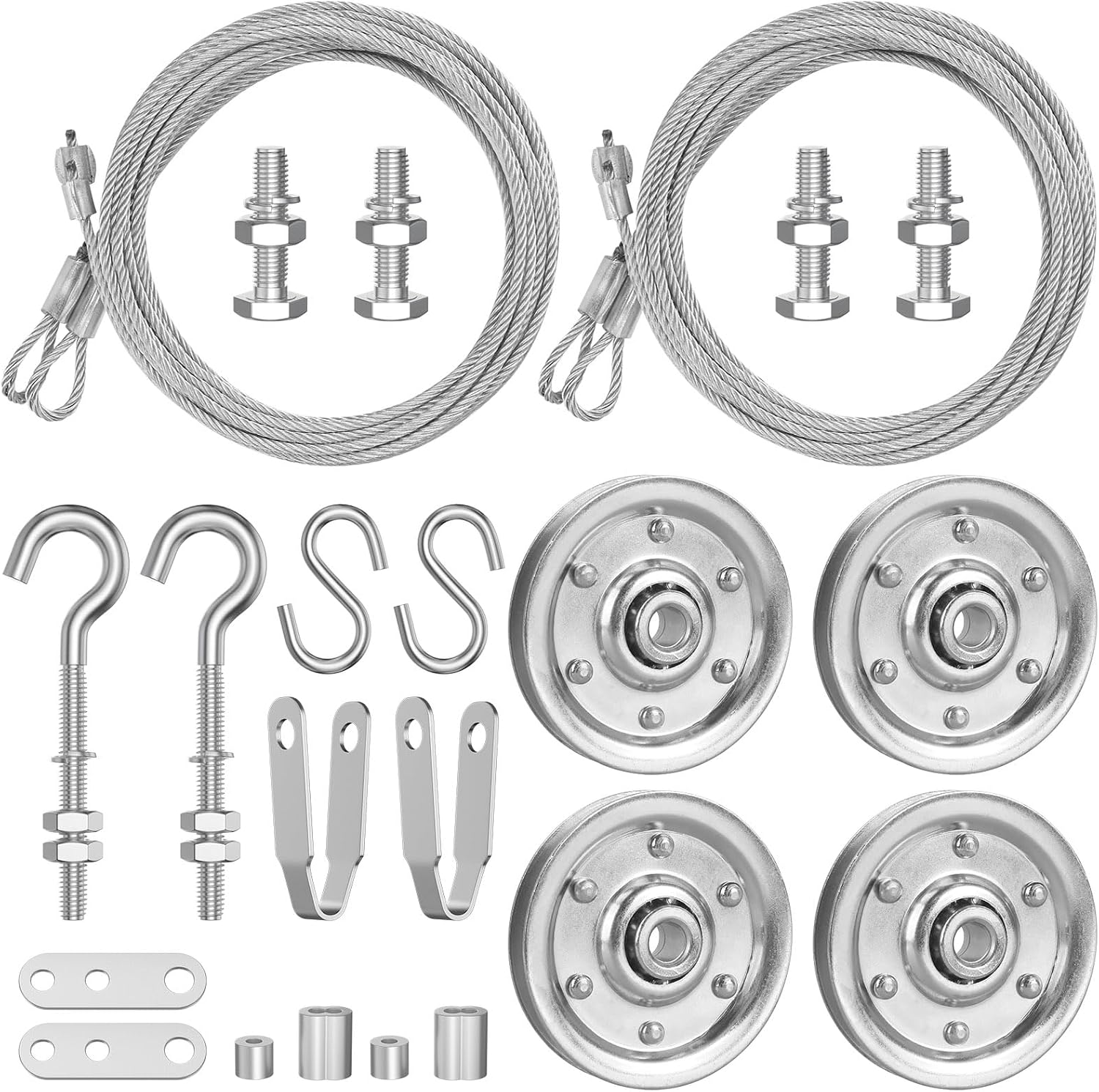 Garage Door Cable Replacement Kit Garage Door Cable Pulley Kit for Overhead Sectional Garage...