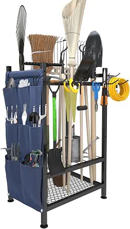 Garden Tool Organizer, Garden Yard Tool Rack for Garage, Garage Organization and Storage...