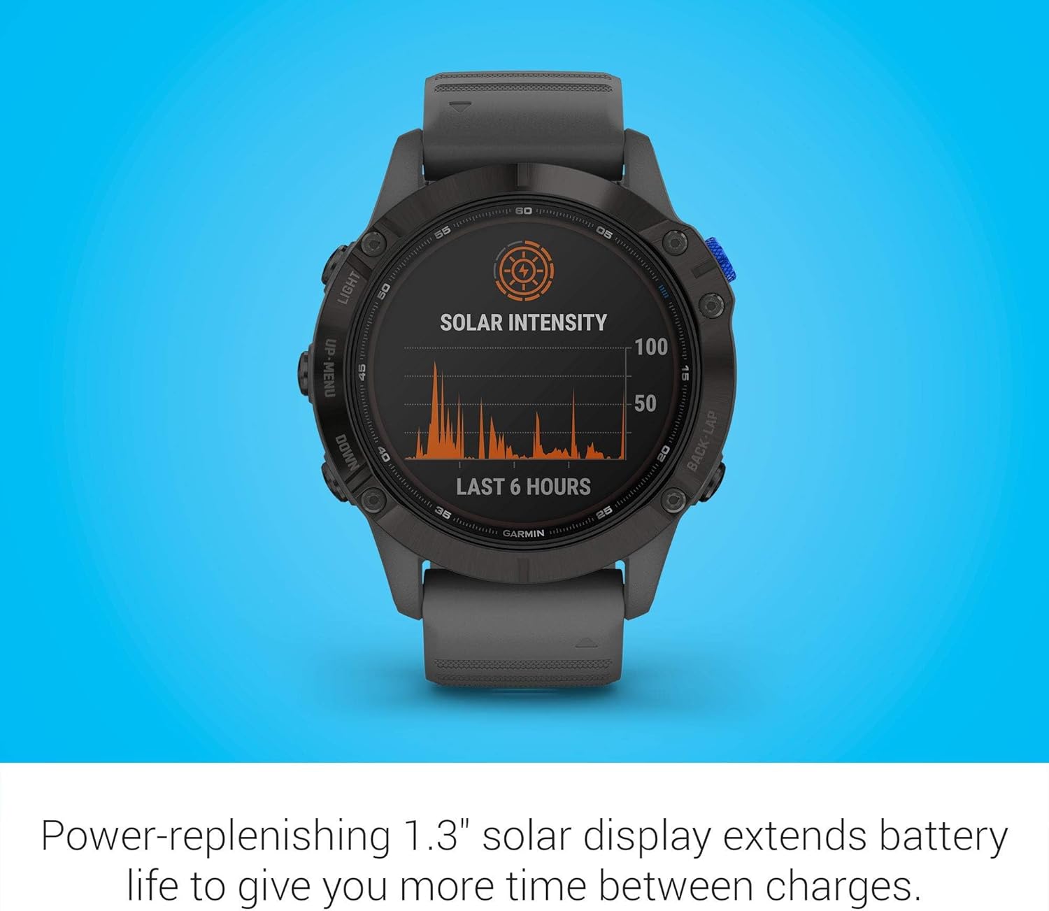 Garmin Fenix 6 Pro Solar (GPS,1.4 inches) Solar-Powered Multisport, Advanced Training... image
