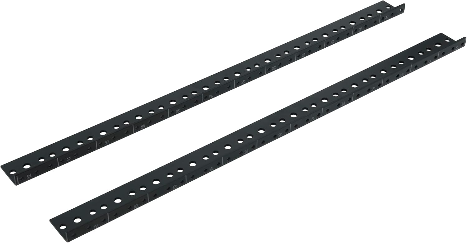 Gator Rackworks Heavy Duty Steel Rack Rail Set, 12U Rack Size (GRW-RACKRAIL-12U) image
