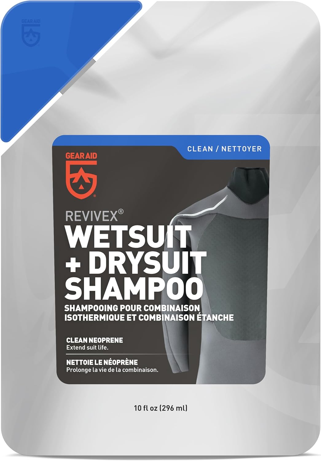 GEAR AID Wetsuit, Drysuit Cleaner and Conditioner – Wash Away Salt, Chlorine, and Residue...