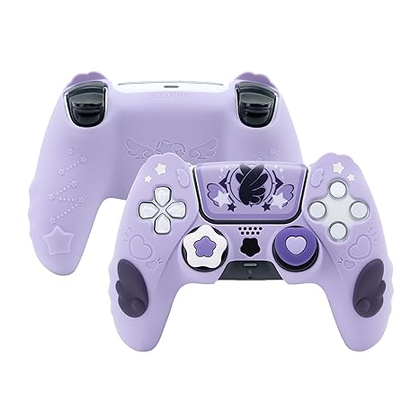 GeekShare Controller Skin Set, Compatible with PlayStation 5 Wireless Controller, Anti-Slip...