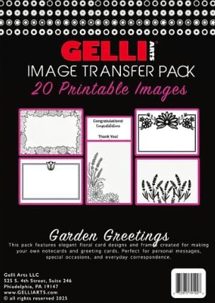 Gelli Arts Image Transfer Printables Pack – Collage Art & Texture Sheets for Gel Printing...