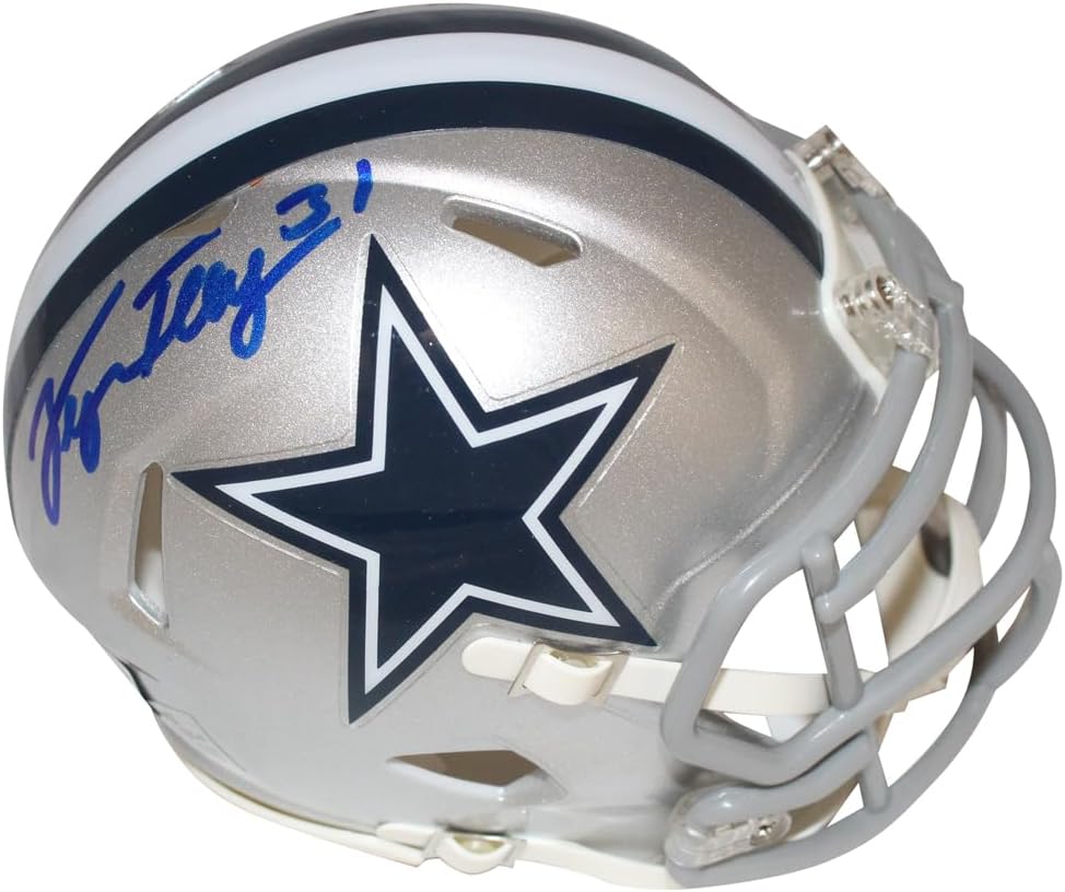 George Teague Signed Dallas Cowboys Speed Mini Helmet Beckett