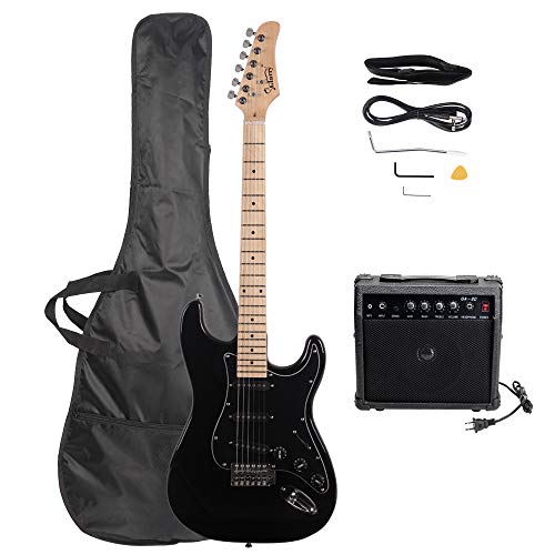 GLARRY Full Size Electric Guitar for Music Lover Beginner with 20W Amp and Accessories Pack...