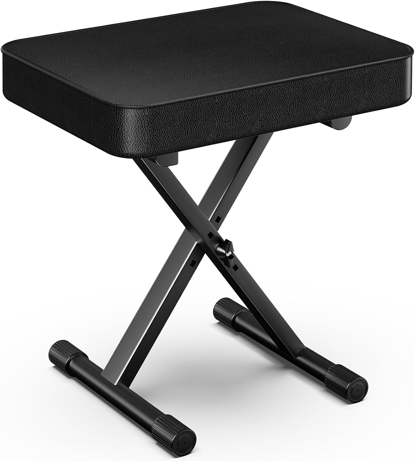 GLEAM Keyboard Bench Padded Cushion X-Style Height Adjustable 16.5''-18.5'', Piano Stool...