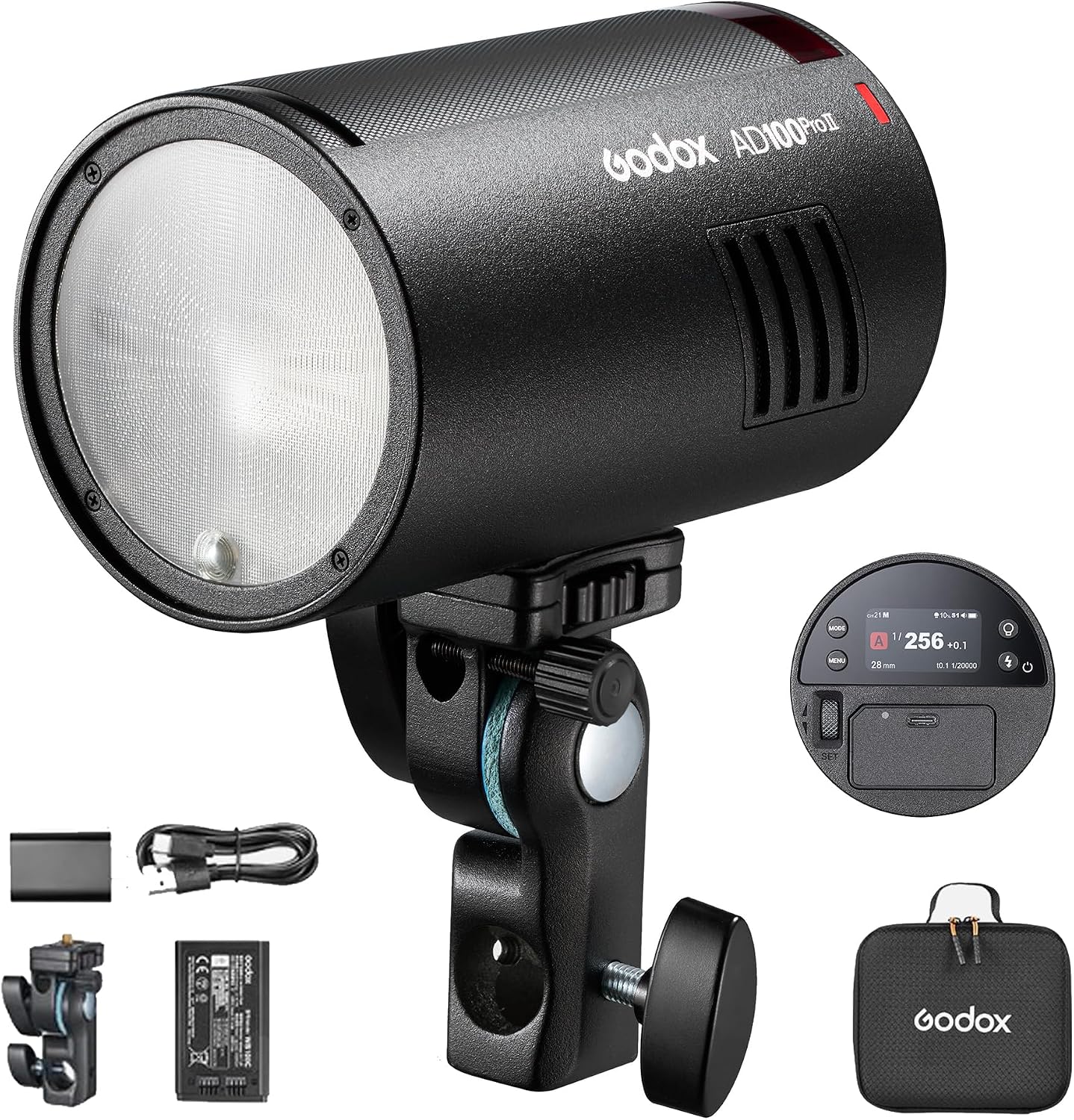 Godox AD100 Pro II AD100ProII Pocket Flash, 100Ws Strobe Light One-Touch Sync with X3/X3Pro...