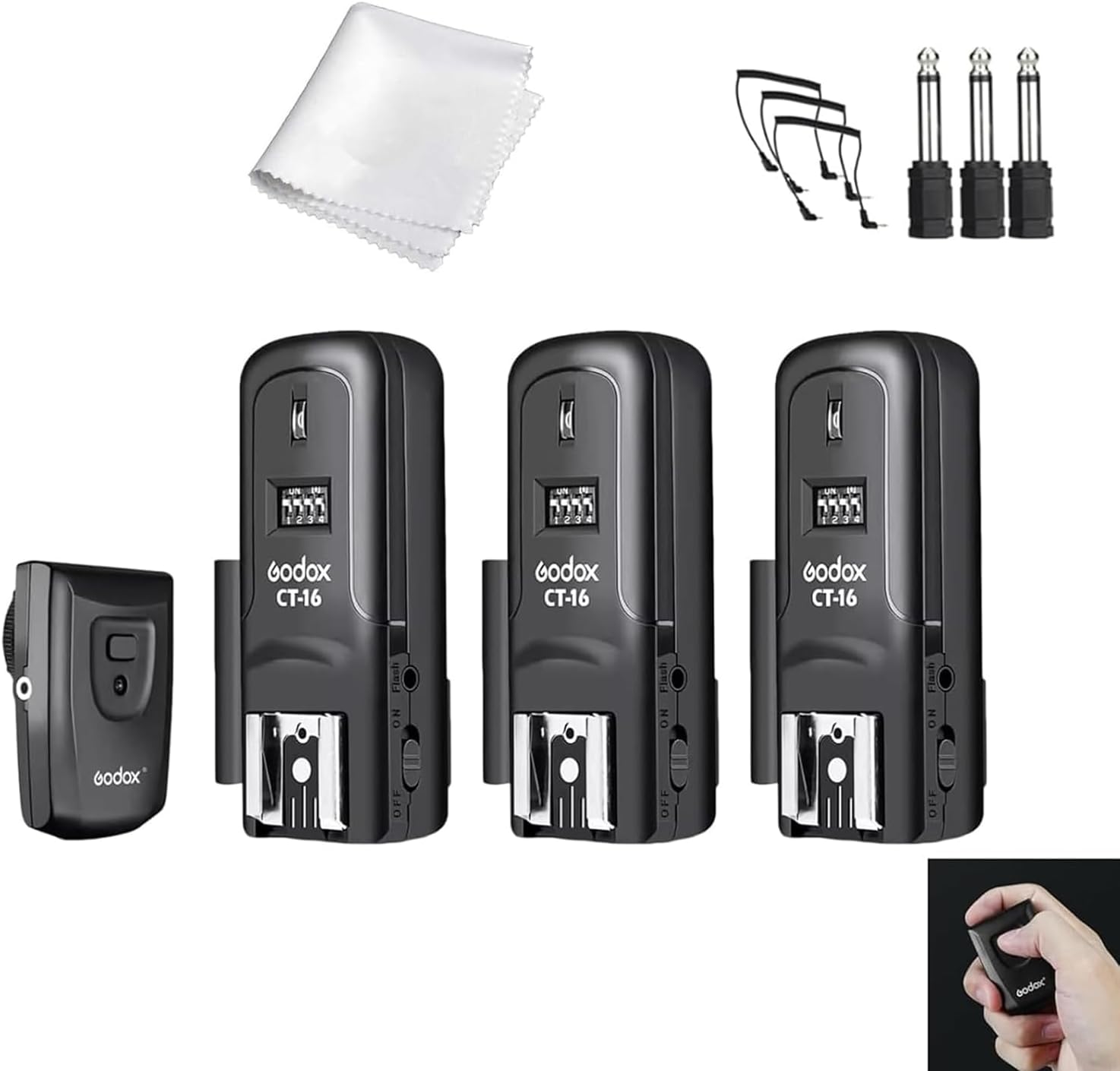 Godox CT-16 Wireless Radio Flash Trigger Receiver Kit, 16 Channel 433MHz Wireless Flash...