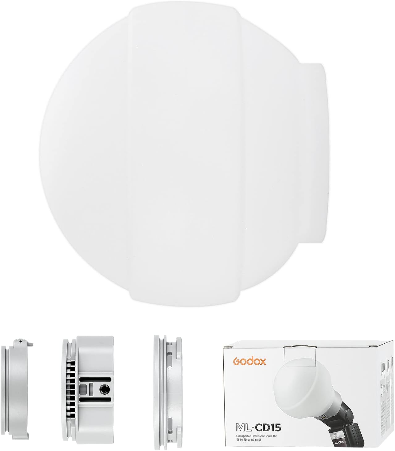 Godox ML-CD15 Diffusion Dome for Godox V1 V1Pro AD100PRO AD200PRO V860III V860II V850II...