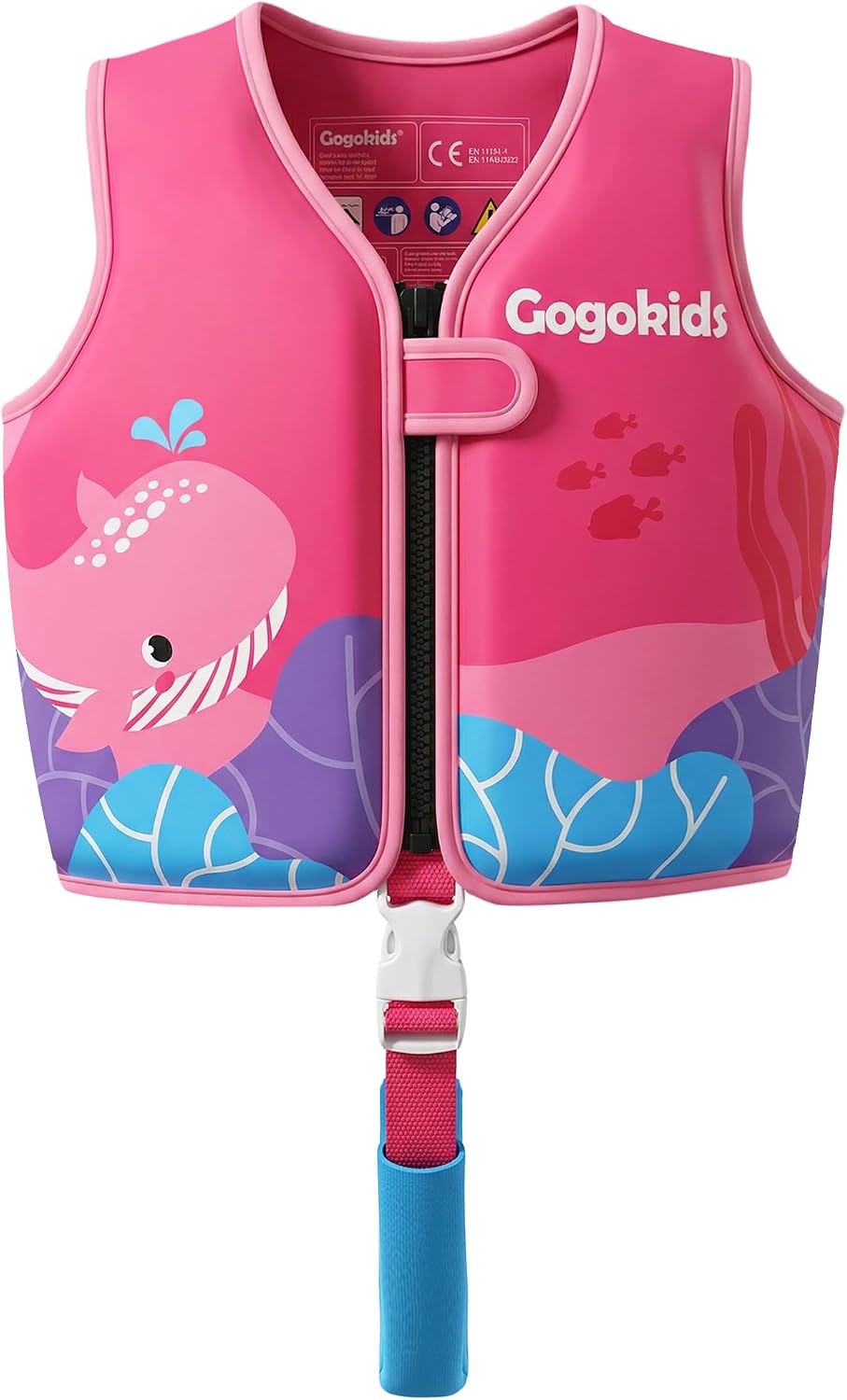 Gogokids Toddler Swim Vest Pool Floaties for Kids 1-2-3-5-6-9-12 Yrs, Neoprene Swimming...