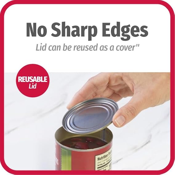 Good Cook Can Opener, Safe Cut Manual Can Opener, no Sharp Can Edges, Black image