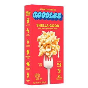 Goodles Shella Good Aged White Cheddar and Shells Pasta - Nutrient Packed with Real Cheese...