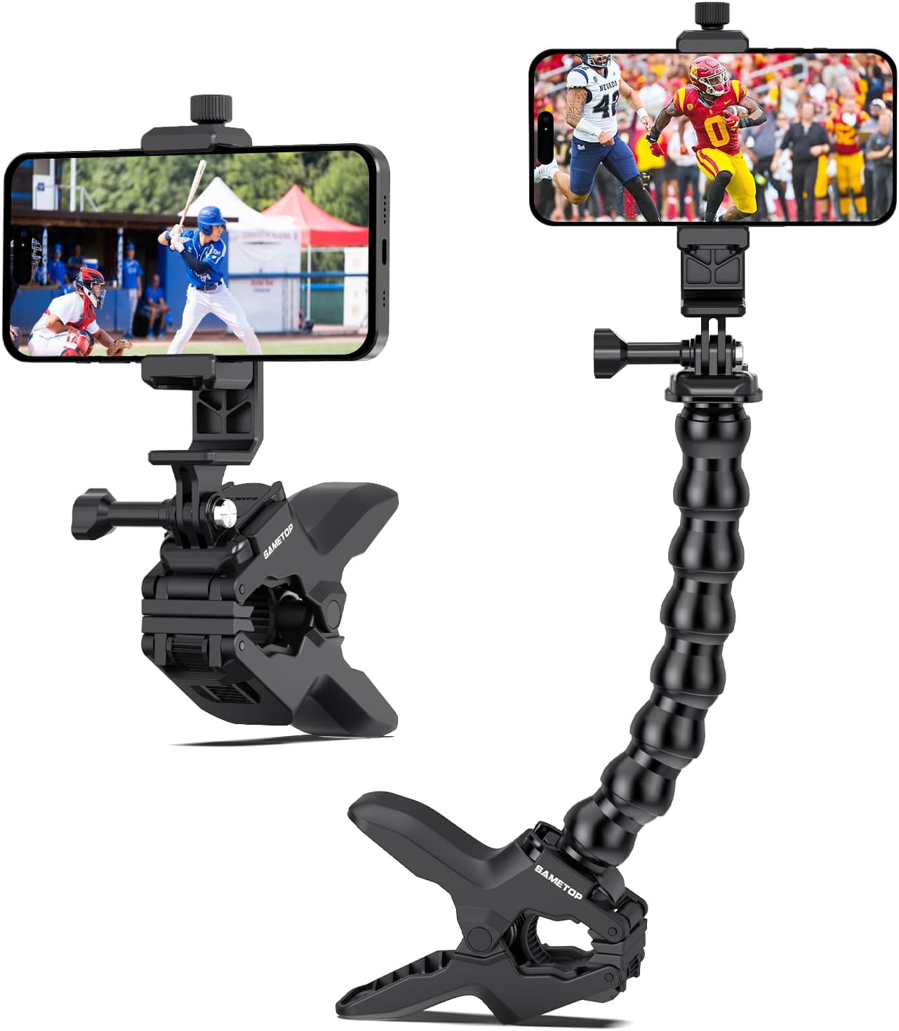 Gooseneck Phone Holder Clamp Clip Mount Cell Phone Stand for Desk Pole Table Compatible with...