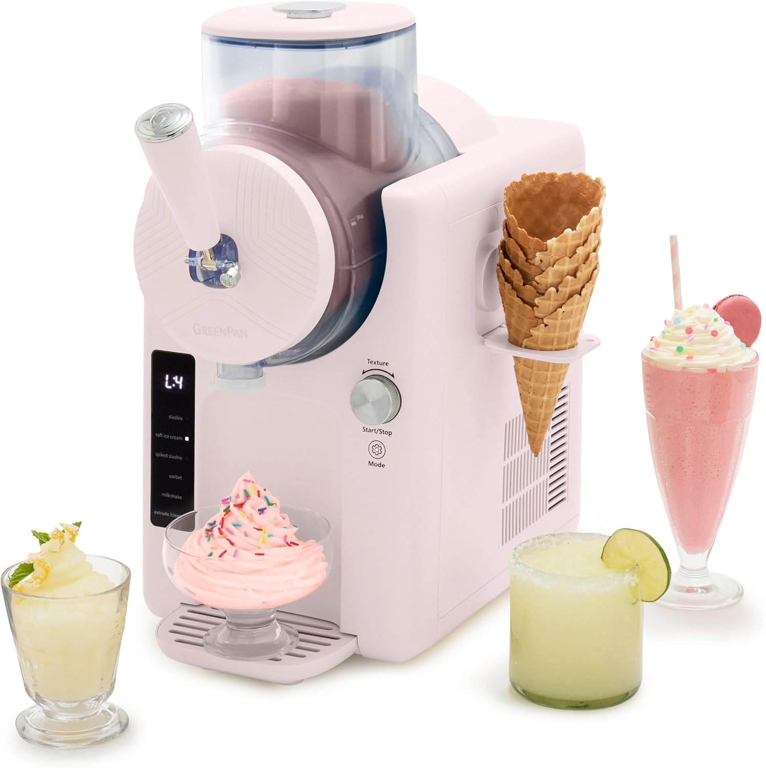 GreenPan Frost Ice Cream Maker & Slushie Machine, Soft Serve, Sorbet, Margaritas...