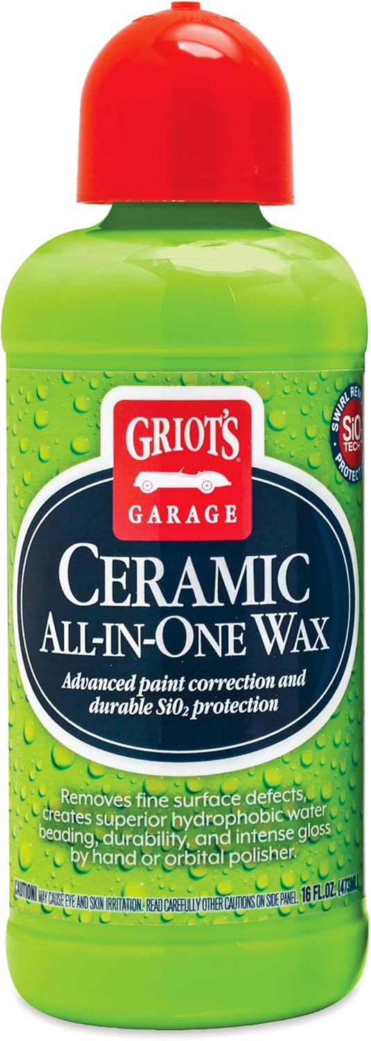 Griot’s Garage Ceramic All-In-One Wax for Car Waxing, Trucks, and RVs, Ideal for Defect...