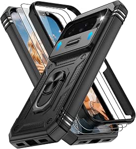 Gritup for Pixel 10 Case: Pixel 10 Pro Case with 2*Screen Protector, Magnetic Stand & Slide...