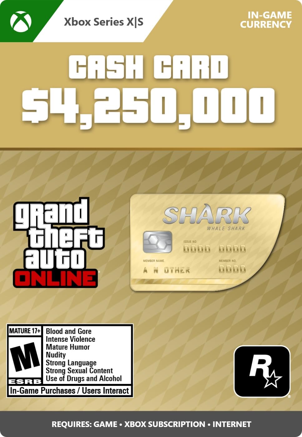 GTA Online | Megalodon Shark Cash Card | Xbox Series X|S Digital image