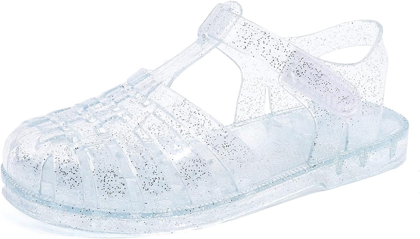 GUGUYeah Jelly Sandals for Girls,Closed Toe Princess Costume Summer Dress Shoes Fisherman...