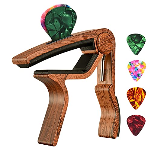 Guitar Capo with Pick Holder for Acoustic Electric Guitar,Ukulele