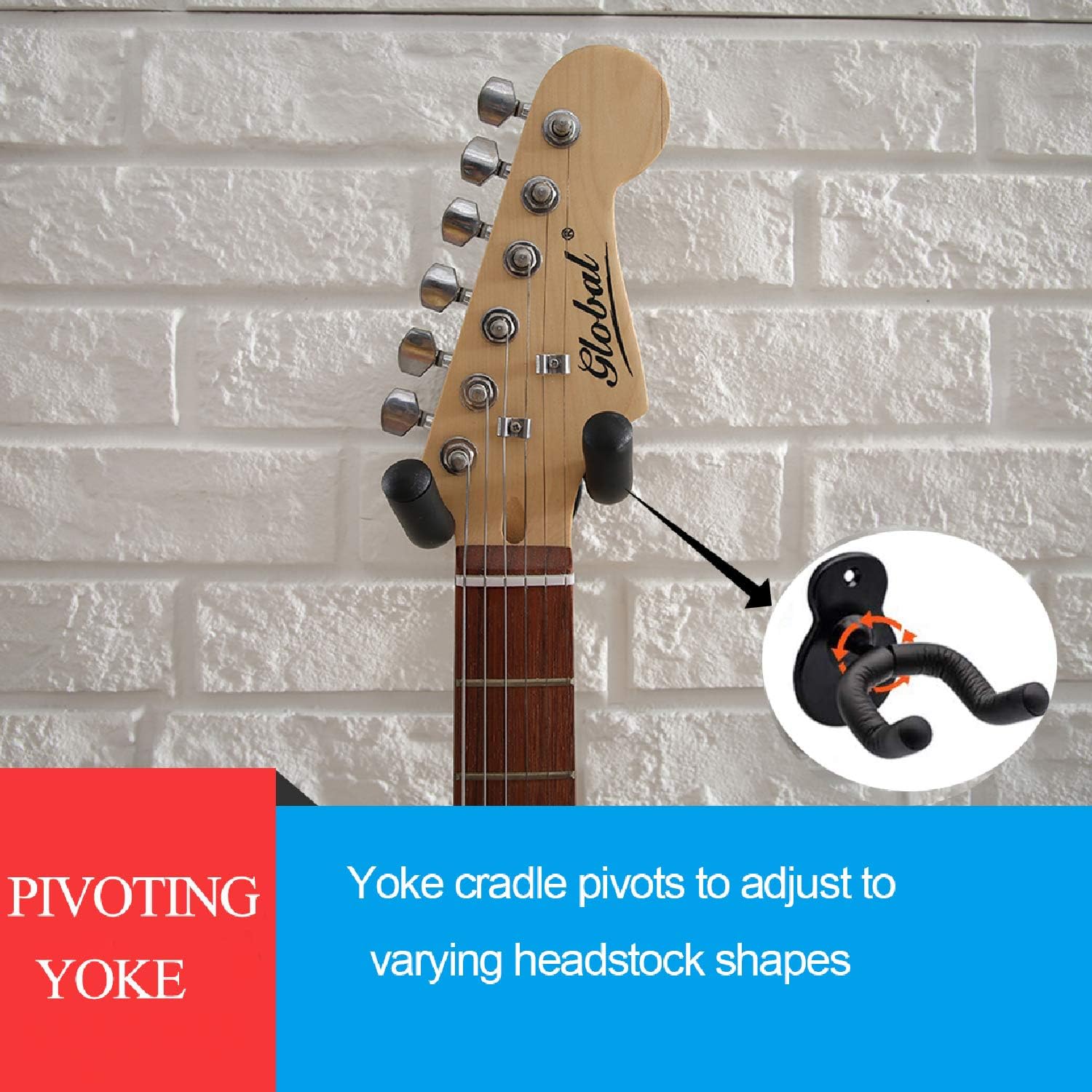 Guitar Hanger Guitar Wall Mount Holder Hook Stand, String Instruments Wall Hangers Stands...