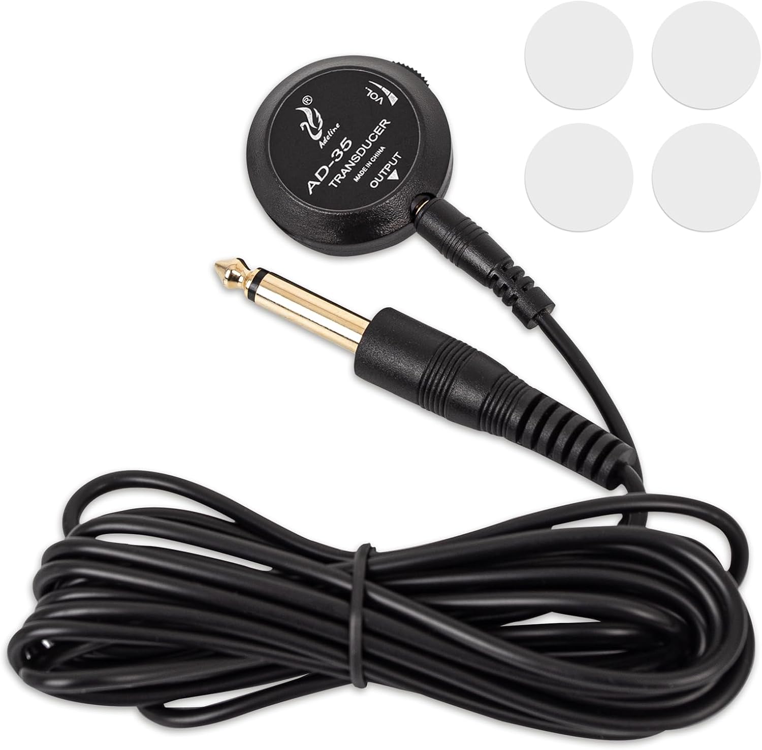 Guitar Pickup with Volume Control, Piezo Pickup Contact Microphone Transducer Pickup for...