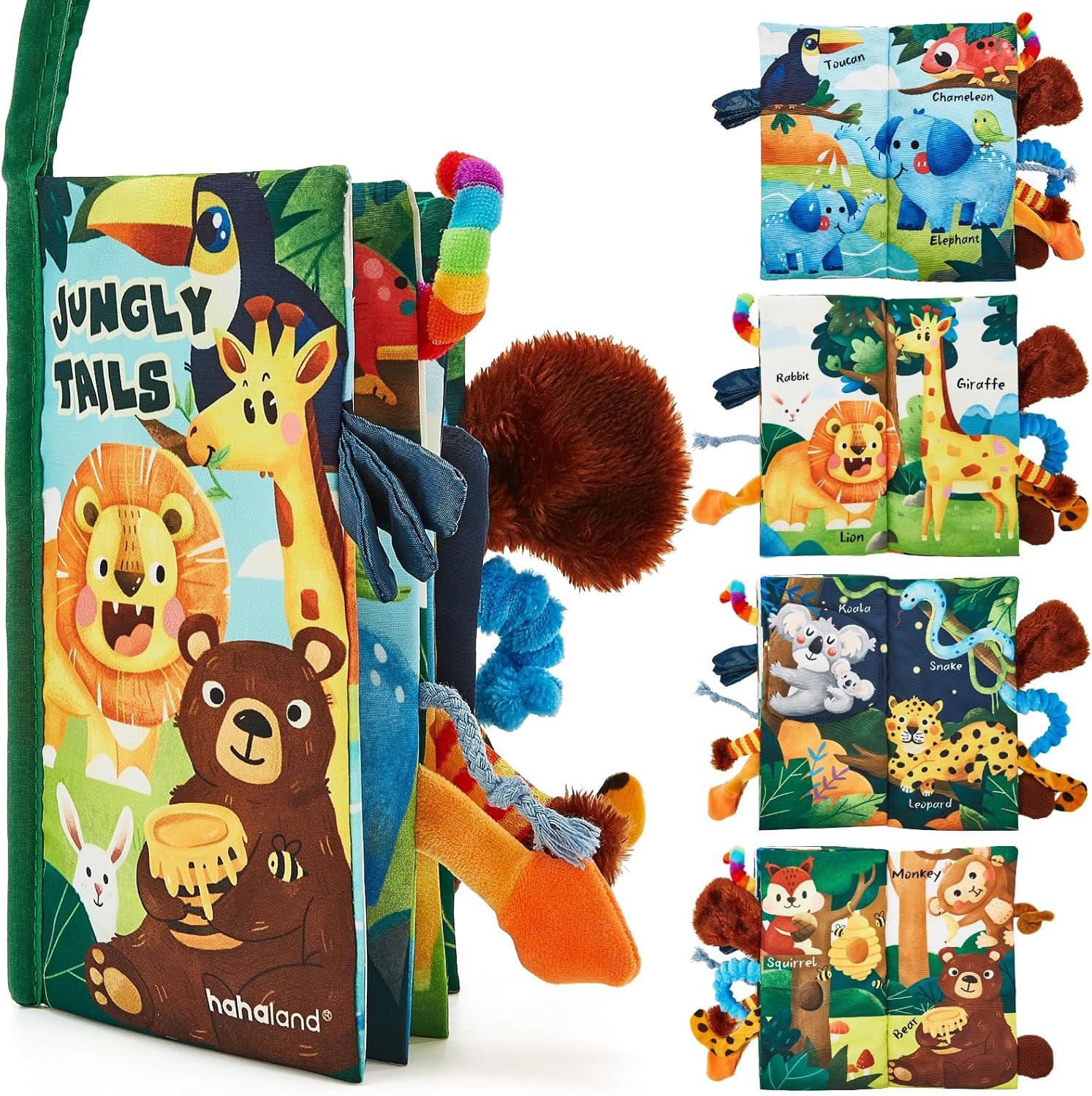 hahaland Baby Books 0-6 Months,Infant Tummy Time Toy Sensory Toys 6 to 12 Months Touch Feel...