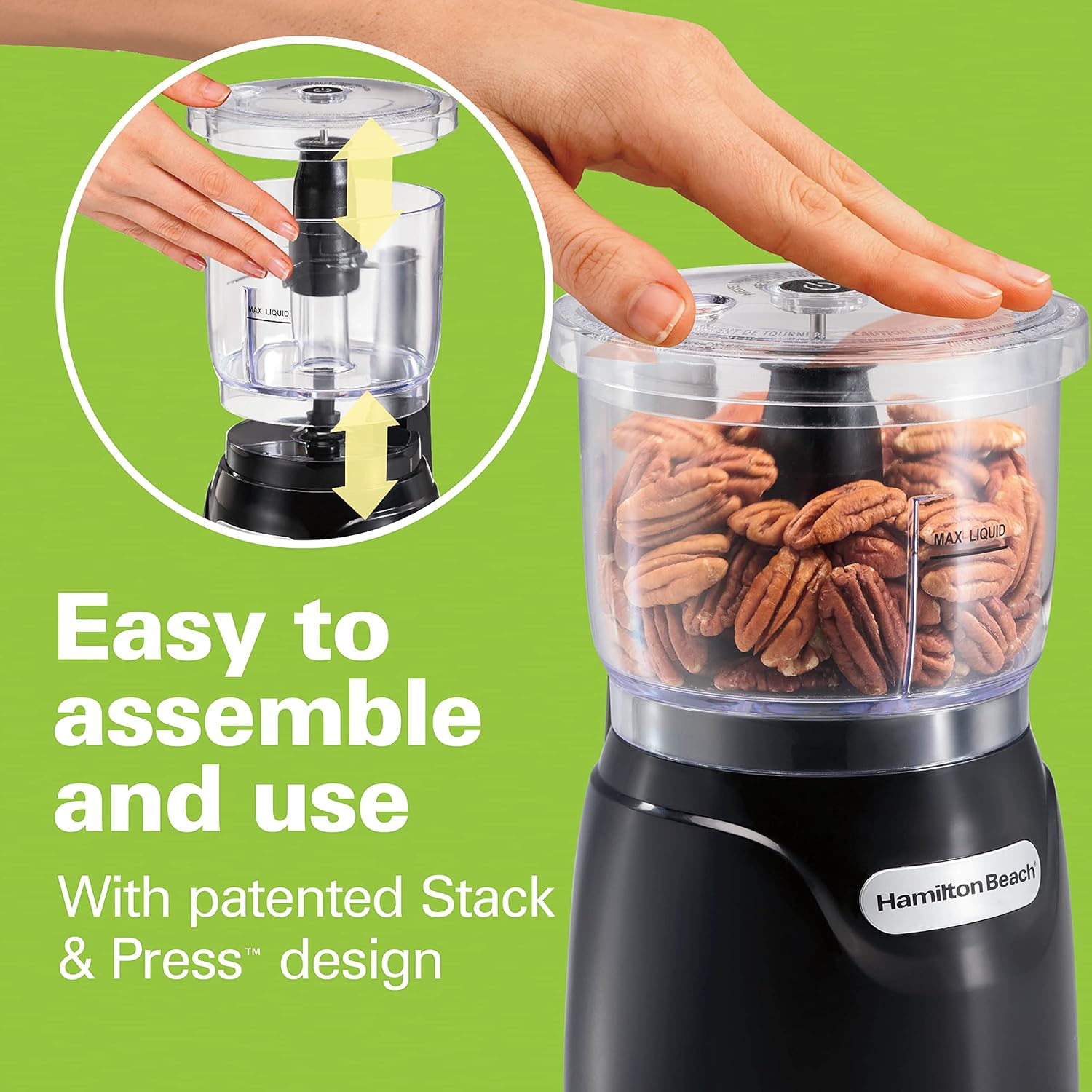 Hamilton Beach Electric Vegetable Chopper & Mini Food Processor, 3-Cup, 350 Watts, for... image