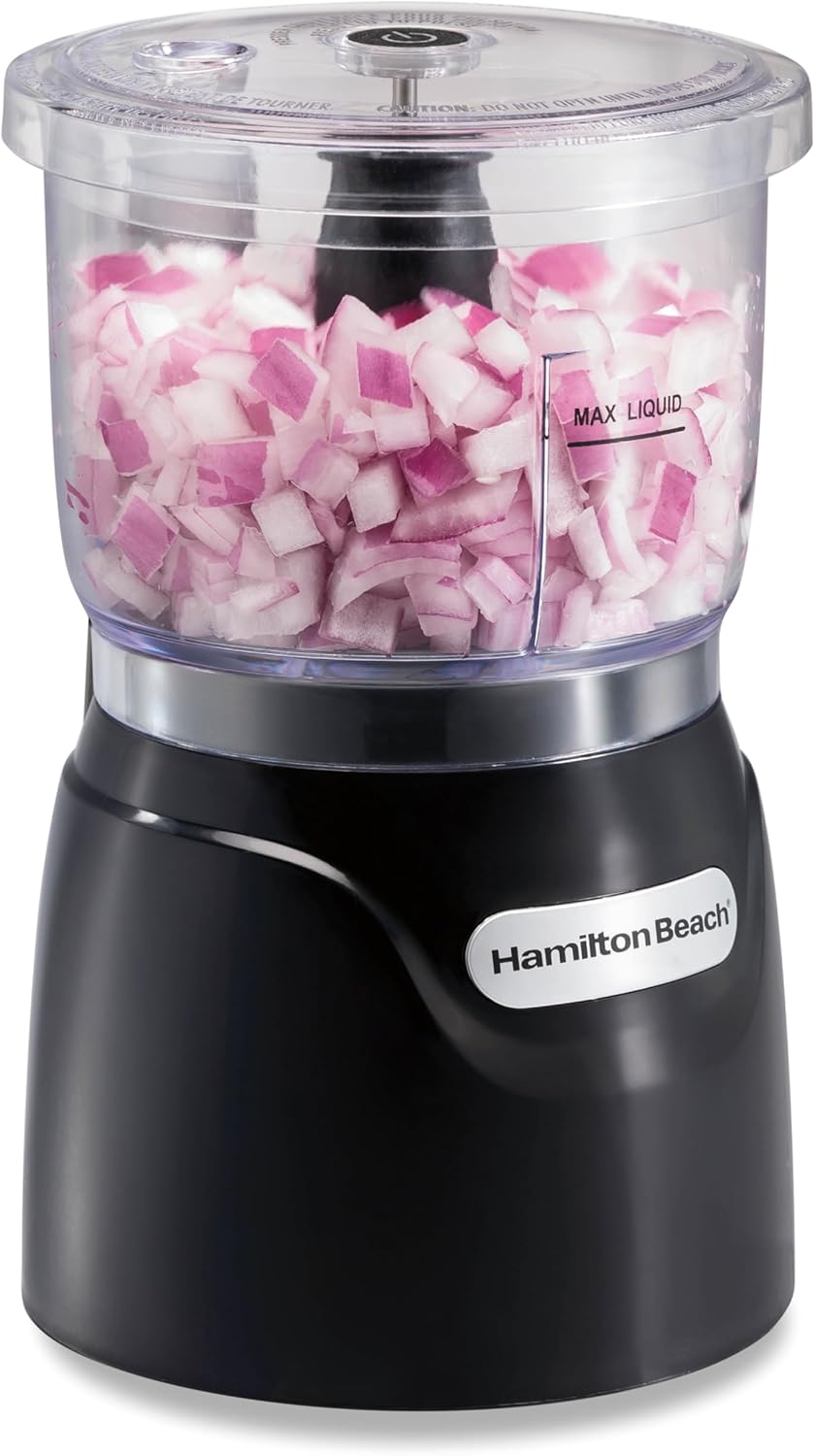 Hamilton Beach Electric Vegetable Chopper & Mini Food Processor, 3-Cup, 350 Watts, for...