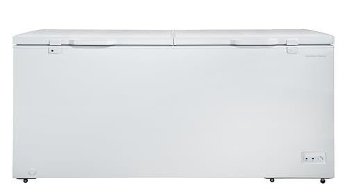 Hamilton Beach HBFRF2129 21 cu ft Double Door LID Garage-Ready Chest Freezer-White...