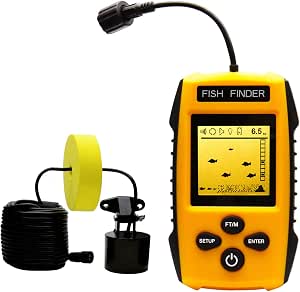 Handheld Fish Finder Portable Fishing Kayak Fishfinder Fish Depth Finder Fishing Gear with...