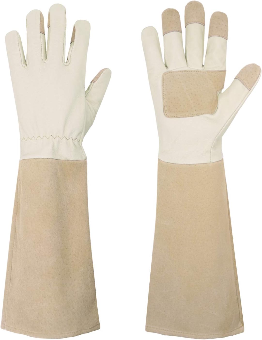 HANDLANDY Pruning Gloves Long for Men & Women, Pigskin Leather Rose Gardening Gloves...