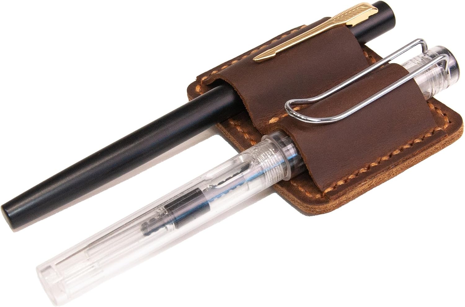 Handmade Leather Pen Holder Clip Notebook Pen Loop Stylish, notebook pen pencil holder clip...